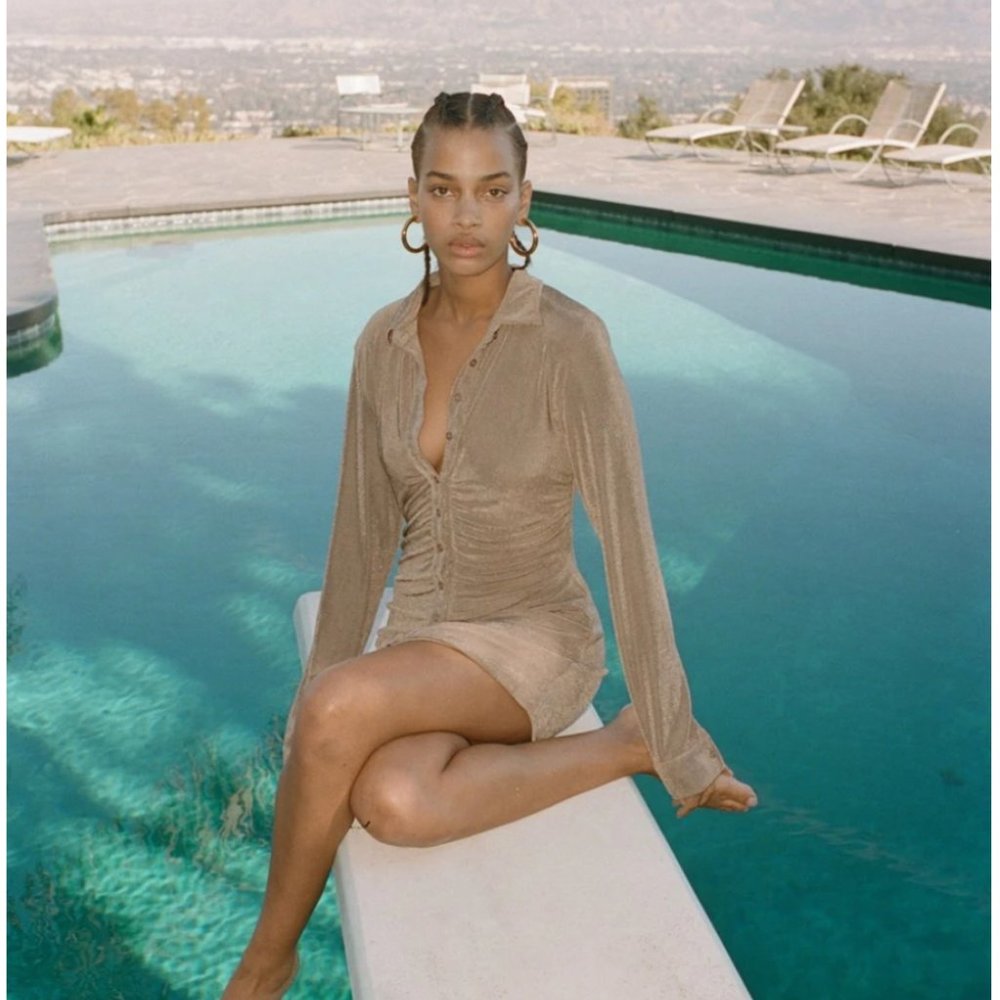 With Jean Andy Dress - Latte